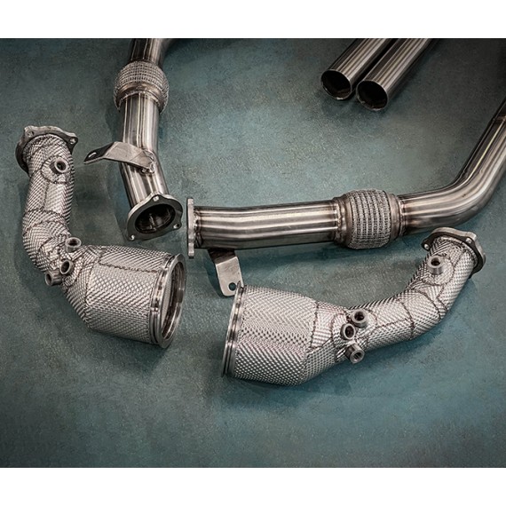 Downpipe CAT 100/200 celle in acciaio inossidabile per Audi RS4 B9/B9.5 con GPF 2019>2022