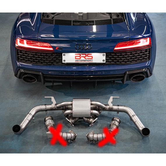 TFL Italy - Scarico SENZA Downpipe CON le valvole per Audi R8 V10 2022