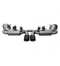 TFL Italy - Scarico Cat-Back con valvole 76mm con terminali neri per Porsche 992 GT3/GT3 RS