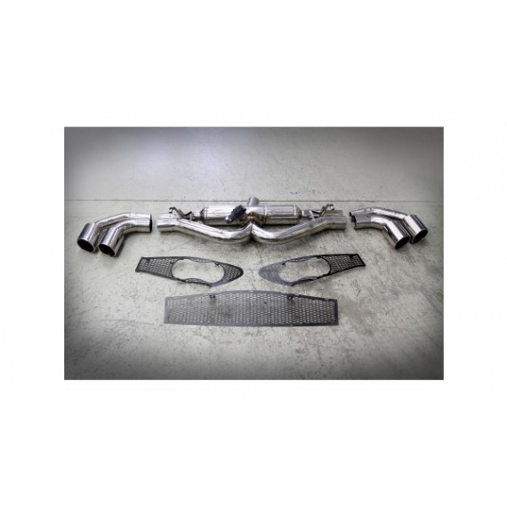 Tubi Style | Impianto di scarico per Alfa Romeo 4C a 4 uscite + Griglie + Centralina da 76mm